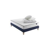 Ensemble matelas ressorts, sommier, pieds, couette et oreiller Rêve 300 - 140x200