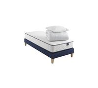 Ensemble matelas ressorts, sommier, pieds, couette et oreiller Rêve 300 - 90x200