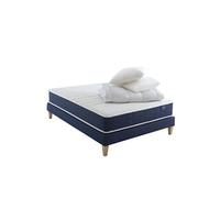 Ensemble matelas ressorts, sommier, pieds, couette et oreiller Rêve 400 - 160x200