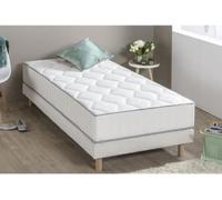 Ensemble matelas ressorts + sommier tapissier 90 x 190 - Epaisseur 23 cm - Confort équilibré - DEKO DREAM Hyvyys