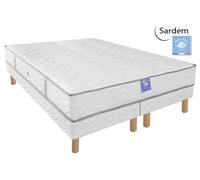Ensemble matelas sardem belle literie diadème 180x200 + 2 sommiers tapissiers 90x200
