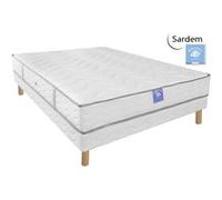 Ensemble matelas sardem belle literie diadème + sommier tapissier 130x190 G