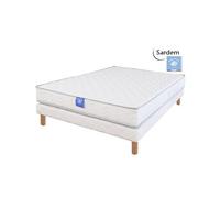 Ensemble matelas sardem belle literie rubis + sommier tapissier 120x190