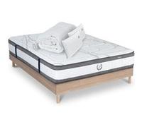 Ensemble Matelas Signature Ressorts ensachés Accueil mémoire + sommier + accessoires - 180 x 200