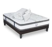 Ensemble Matelas Signature Ressorts ensachés Accueil mémoire + sommier gris + accessoires -180 x 200