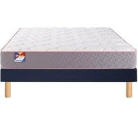 Ensemble Matelas Sommier 120 x 190 Au lit 120x190 + sommier Bleu + Pieds