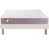 Ensemble Matelas Sommier 120 x 190 Au lit 120x190 + sommier Sable + Pieds