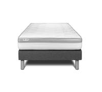 Ensemble Matelas Sommier 120x190 cm - Sommier Gris (en kit) - Vital Relax Gris