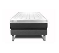 Ensemble Matelas Sommier 120x190 cm - Sommier Gris (en kit) - Vital Soft Gris