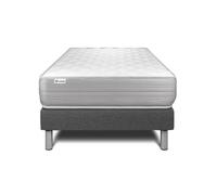 Ensemble Matelas Sommier 120x190 cm - Sommier Gris (en kit) - Vitalmemo Gris