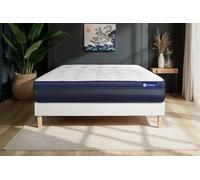 Ensemble Matelas Sommier 120x195 cm - Sommier Blanc (en kit) - Actilatex Tech