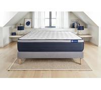 Ensemble Matelas Sommier 120x195 cm - Sommier Gris (en kit) - Actilatex Max