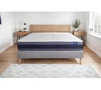 Ensemble Matelas Sommier 120x195 cm - Sommier Gris (en kit) - Actilatex Morpho