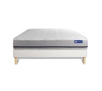 Ensemble matelas 120x200 ACTIMEMO SOFT 3zones de confort + sommier KIT blanc