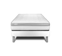Ensemble Matelas Sommier 120x200 cm - Sommier Blanc (en kit) - Vital Relax Blanc