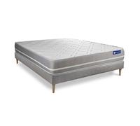 Ensemble matelas Memoire de forme ACTIMEMO TOUCH 120x200 3zones de confort + sommier KIT gris