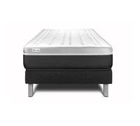 Ensemble Matelas Sommier 120x200 cm - Sommier Noir (en kit) - Vital Soft Noir