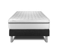 Ensemble VITAL SPA 120 x 200 cm Sommier Kit Noir - 24cm - Mmoire de forme - Enveloppant - Sommier kit Noir
