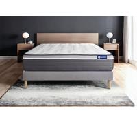 Ensemble Matelas Sommier 120x220 cm - Sommier Gris (en kit) - Actiflex Plus