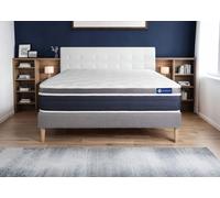 Ensemble Matelas Sommier 130x190 cm - Actiflex Confort - Sommier Kit Gris