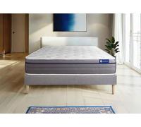 Ensemble Matelas Sommier 130x190 cm - Actilatex Zen - Sommier Kit Gris