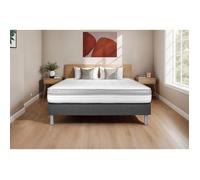 Ensemble Matelas Sommier 130x200 cm - Sommier Gris (en kit) - Vital Relax Gris
