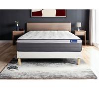 Ensemble Matelas Sommier 135x190 cm - ACTISOM - Actilatex Plus - Latex - Très ferme - 1 sommier monobloc