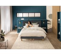 Ensemble matelas + sommier 140 x 190 cm tisse gris fume - Bultex ensemble rise up