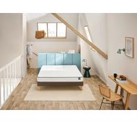 Ensemble matelas + sommier 140 x 190 cm trame marron - Bultex ensemble basicly