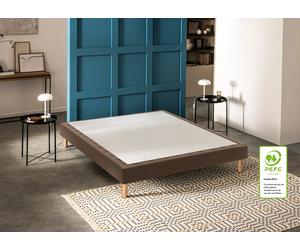 Ensemble matelas + sommier 140 x 190 cm Trame marron - Bultex ensemble smart night