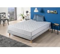 Ensemble Matelas + sommier 140x190 cm - 580 Ressorts ensachés - 5 zones de confort - 19 cm - Ferme - DEKO DREAM Springmax