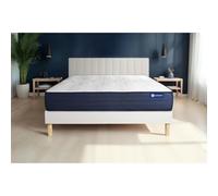 Ensemble matelas ACTIMEMO LIFE 140x190 Memoire de forme 5zones de confort + sommier KIT blanc