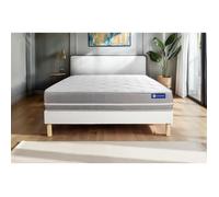 Ensemble matelas Memoire de forme ACTIMEMO TOUCH 140x190 3zones de confort + sommier KIT blanc