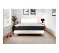 Ensemble Matelas Sommier 140x190 cm - Sommier Blanc (en kit) - Vitalmemo One Blanc