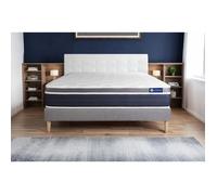 Ensemble Matelas Sommier 140x190 cm - Sommier Gris (en kit) - Actimemo Confort