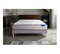 Ensemble matelas Mémoire de forme ACTIMEMO FORM 140x190 cm 5zones de confort + sommier KIT gris