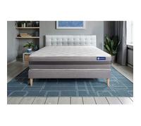Ensemble matelas ACTIMEMO RELAX memoire de forme 140x190 cm Maxi epaisseur 5zones de confort + sommier KIT gris