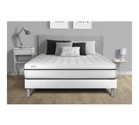Ensemble Matelas Sommier 140x190 cm - Sommier Blanc (en kit) - Vital Spa Blanc