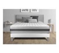 Ensemble matelas 140 x 190 cm Ressorts ensachés et Mémoire de forme VITALSPRING RECOVER - 28 cm - Equilibré - sommier Blanc