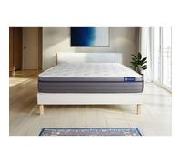Ensemble Matelas Sommier 140x200 cm - Sommier Blanc (en kit) - Actilatex Zen