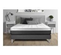 Ensemble VITAL SOFT 140 x 200 cm sommier Kit gris