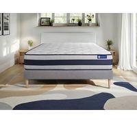 Ensemble Actiflex ergo 160x190cm + sommier KIT Gris - 24cm - Ressorts ensachs et mmoire de forme - Ferme - Sommier kit Gris