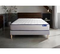 Ensemble Actiflex form 160x190cm + sommier KIT Gris - 22cm - Ressorts ensachs et mmoire de forme - Tonique - Sommier kit Gris