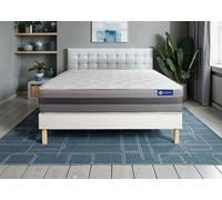 Ensemble Matelas Sommier 160x190 cm - Actiflex Relax - Sommier Kit Blanc