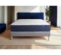 Ensemble Actiflex sleep 160x190cm + sommier KIT Gris - 22cm - Ressorts ensachs et mmoire de forme - Equilibr - Sommier kit Gris