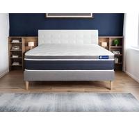 Ensemble Matelas Sommier 160x190 cm - Actimemo Confort - Sommier Kit Gris
