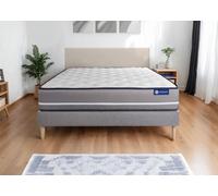 Ensemble Matelas Sommier 160x190 cm - Actimemo Pur - Sommier Kit Gris