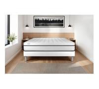 Ensemble Matelas Sommier 160x190 cm - Sommier Blanc (en kit) - Vital Spa