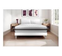 Ensemble Matelas Sommier 160x190 cm - Sommier Blanc (en kit) - Vitalmemo Back Blanc