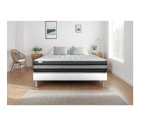 Ensemble Matelas Sommier 160x190 cm - Sommier Blanc (en kit) - Vitalspring Zen Blanc
